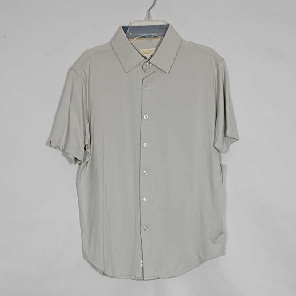 NWT Smooth Co Shark Fin Southside Short Sleeve Button Down Medium Size Small